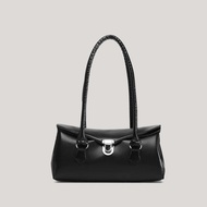 Popular Texture Baguette Bag Female 2025 Trendy Lock Baguette Bag Retro Pillow Shoulder Bag