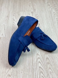 COSMOS SHOES รองเท้าหนังกลับแบบสวม Loafers รุ่น Kingston Tasseled