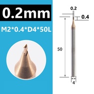 เอ็นมิลคาร์ไบด์ 2ฟัน ปลาย 0.2-0.8 แข็ง55HRC เคลือบสีทองแดง- Carbide End mill 2Flute