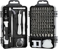 Jadeshay Carbon Steel Screwdriver Set 115pc, Precision Electronic Disassembly &amp; Repair Tool Kit for Watches, Mobile Phones &amp; More(Grey)