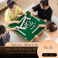 Good productPortable Mahjong Outdoor Mahjong Table Travel Foldable Set Portable Solid Wood Dormitory Camping Grass Mahjo