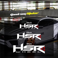 HSR Wheel Cutting Sticker, Car Rear Window Sticker