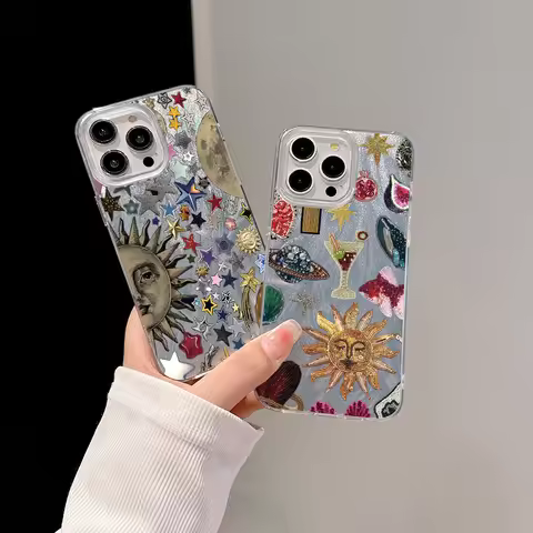 Luxury Abstract Sun Phone Case for vivo Y28 Y29 Y39 Y03 Y17s Y100 Y78 Y36 Y02s Y16 Y77 Y75 Y35 Y22s 