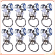 8 Pcs Curtains Pulley Metal Bearing Roller Tracks Scroll Wheel Accessories jungpiyinn