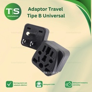 Universal Type B Travel Adapter Converter American Japan Power Plug Canada Taiwan Thailand 3pin
