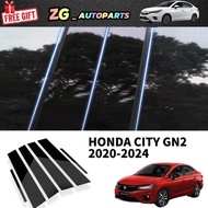 HONDA CITY GN2 2020-2024 DOOR PILLAR STICKER COVER PIANO BLACK CITY GN2 ACCESSORIES HIGH QUALITY COV