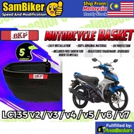 BKP Yamaha LC135 Motorcycle Basket Plastic Quality v2 v3 v4 v5 v6 v7 Bakul PVC Motorsikal siap besi bracket