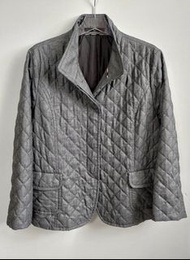 日本製 #DAKS 灰色菱格紋外套 / 衍縫 / 鋪棉 / 風衣 / 英倫