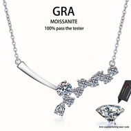 【 GRA Certificate Attached 】 1CT Moissanite Necklace, Fashionable Star River Full Diamond Pendant S9