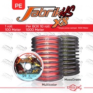 Senar PE Jabrik HS X8 100 Meter PE Relix Nusantara Connecting PE Jabrik Moss Green PE Jabrik Multi C