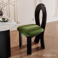French Medieval Dining Table Chair Solid Wood Dining Chair Household Restaurant Key Mermaid Back Cha