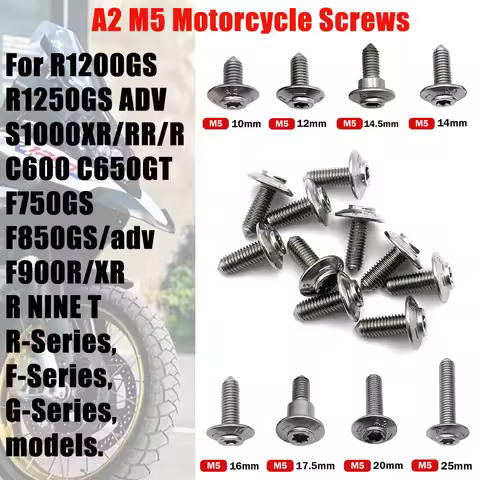 M5 Bolts Screws For R1200GS LC S1000RR S1000R S1000XR M1000R S1000 R RR XR F900R F900XR Motorcycle S