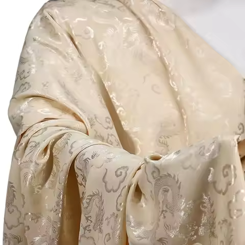 Tone-on-Tone Dragon & Cloud Patterned Jacquard Brocade Fabric Damask Silk Home Textile For DIY Hanbo