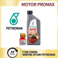 F700 15W50 MINYAK HITAM PETRONAS SPRINTA 4T SEMI OIL FILTER LC135 EX5 Y15 RSX150 RS150 CASTROL SHELL MOTUL YAMAHA HONDA