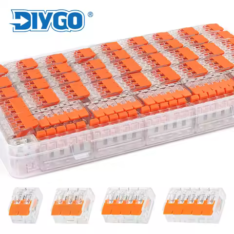 Quick Wire Connectors With Orange Lever 412 413 414 415 Universal Compact Wiring Conductor Push-in T