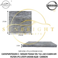 NISSAN TEANA '09 / '11 ( J32 ) CABIN AIR FILTER ( PC ) 27277-JN00B-A128 - CARBON