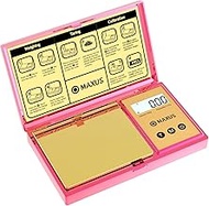 200g x 0.01g Jewelry Gold Coin Herb Powder Digital Scale | Luxury Gold Design & Wipe-Clean Surface |