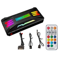 FelRelWel Computer Fan Temperature ARGB Controller Integrator, Remote Control Computer ARGB Light Ch