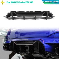 Carbon Fiber Car Rear Bumper Diffuser Lip Spoiler for BMW 5 Series F90 M5 4-Door 2018-2020 Rear Diff