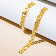24k yellow xuping gold chain bracelet