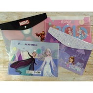 Disney Button File F4 Mixed Patterns Frozen Spiderman Kitty Authentic sario File Folder File Organiz