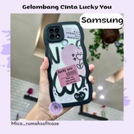 AESTETIC LOVE WAVE CASE LUCKY YOU SAMSUNG A12/M12 A04 A04E A13 4G A23 4G/5G A32 5G A32 4G A52 4G/5G 