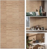 SINGULARWOOD Bamboo Wall Panel for Home Decor,Wall Cladding and Covering,Wainscoting/Ceiling/Furniture Treatment,47.2x11.8 in(4 Pack)