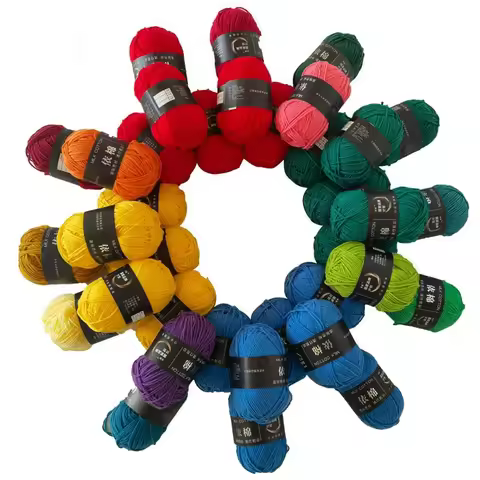 86 Colors 4ply Cotton Yarn Viscose Blended Yarns For Crochet Flower Scarves Gift Milk Cotton Yarn Kn