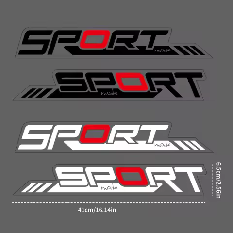 2PCS/SET "Sport Logo" Inspired Car Motorcycle Sticker Decal to Enhance Your Vehicle’s Exterior Appea