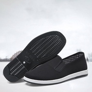 Old Beijing Cloth Shoes Men's Comfortable Black Cloth Shoes Handmade Practice Shoes Casual Shoes Tra