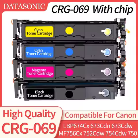 (With chip) CRG-069 CRG069 069 Toner Cartridge Compatible for CANON LBP674Cx LBP673Cdn LBP673Cdw MF7
