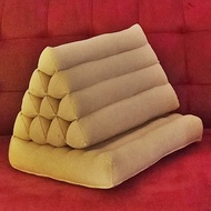 三角枕，2 折，10 個隔層，50 x 120 厘米，Khit 枕頭，靠墊枕頭，木棉枕頭，Khit 圖案木棉床墊。
