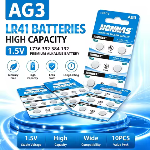 High Capacity AG3 LR41 Batteries L736 392 384 192 Premium Alkaline Battery 1.5V Button Coin Cell Bat
