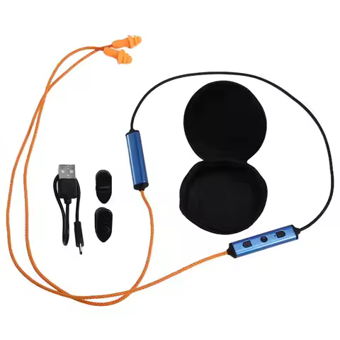N64R-Hearing Protection Earbuds Bluetooth Ear Plugs Earphone Kit For Work, Neckband Noise Reduction 