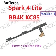 For Tecno Spark 3 4 5 6 7 Go Air Pro Lite BB4K KC8S KE5 KD6 KD6A KE6 KF6 KD7 KD7h KC2 KC8 Power on /