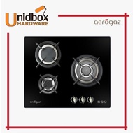 AZ-370F 60CM Tempered Glass Hob/Aerogaz/3 Burners/Kitchen Appliances/Gas Stove