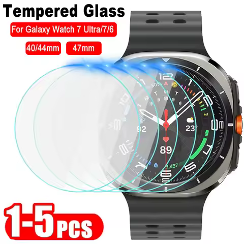 1-5 Pcs Tempered Glass for Samsung Galaxy Watch 7 Ultra 47mm 7/6 40mm 44mm 6Classic Screen Protector