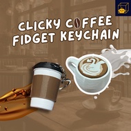 PIXELBLOCK3D Coffee Latte Fidget Clicky Keyboard Clicker Keychain