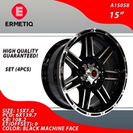 4 PCS / ERMETIQ  MAGS / WHEELS / RIM 15" A15058  SIZE: 15X7.0  PCD: 6X139.7  CB: 108.2  ET(OFFSET): 