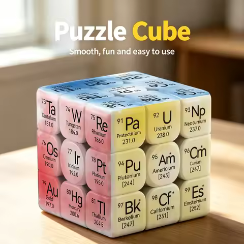 Chemical Elements 3x3 Cube，The Periodic Table Cube，Chemistry Cube 3x3 Speed Cube，Puzzle Magic Cube 3