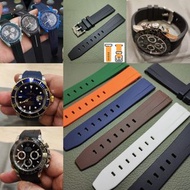 20mm 彩色針扣型弧位 合用: Rolex膠帶 勞力士 膠錶帶  Omega  Moonwatch  swatch 錶帶  Rubber  B Rubber Strap B 代用膠帶