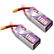 GAONENG 2pcs GNB 3S 1100mAh LiPo Battery 11.4V HV 60C Long Range Drone FPV XT30 Plug for FPV Soccer 