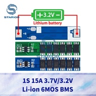 1 PCS~5 PCS 1S 15A 3.7V/3.2V  Li-ion 6MOS BMS PCM Battery Protection Board PCM for 18650 Lithium Lio