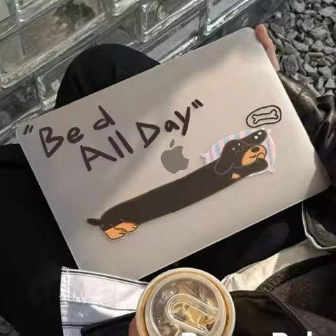 Simple Sausage Dog Case for Macbook Air 13 M5 M1 Pro 14 M4 13 M3 15 16 M2 Mac Hard Accessory Cover A