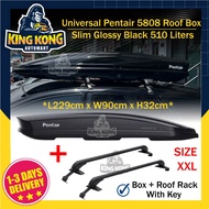 Pentair Roofbox PT5808 Slim Glossy Black Roof box With Roof Rack XXL SIZE 510L Innova Stream Grandis
