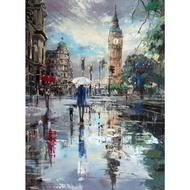 Jigsaw Puzzle 1000 pieces 2cm size 54×74 – High quality Puzzle rain in London – London in the rain