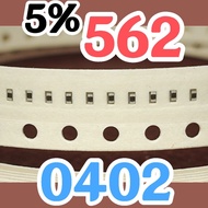 10pcs Chip resistor smd 562 5K6 5% size 0402 1005 5.6Kohm 5.6K ohm 5.6 Kohm 5.6Kohm 5.6Kohm 5.6 Kohm