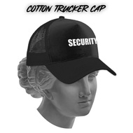 2024 fashion SECURITY Text Design Print Cotton Trucker Cap