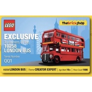 TANSH LEGO LIMITED EDITION EZLINK ( 10258 LONDON BUS card)