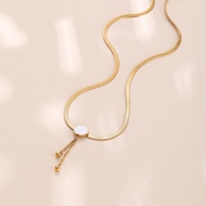 Hyl Jewelry 440N Wanita Titanium Stainless steel Kalung Karat Emas Silver Asli Panjang Muda Dan Ant